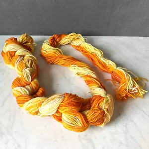 Bulky Ombre Yarn Gold Orange Yellow Burnt Orange Ivory - 6.9 oz/198 grams - Picture 1 of 3