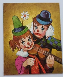 1970 Vintage Clowns Lithograph Print By Lee 8" x 10" Good Condition - Picture 1 of 1