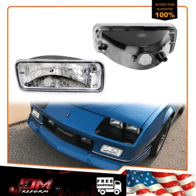 Luces de estacionamiento de esquina de señal de giro delanteras transparentes para Chevrolet Camaro Z28 1985-1992 Foto 1 de 4