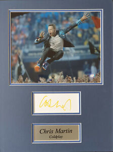 CHRIS MARTIN Signed 16x12 Photo Display COLDPLAY COA