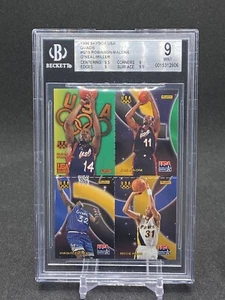 1996 Fleer Skybox USA Quads Malone/Miller/Shaq/Robinson #Q15 Beckett 9 Pop 1 - Picture 1 of 2