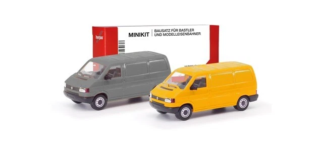 Herpa 012386-004 - 1:87 Minikit VW T4 Furgone, Grigio/Giallo Ginestra - Nuovo - Immagine 1 di 1