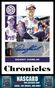 2022 Panini Chronicles - Autographs Gold Denny Hamlin #9 /10 - Picture 1 of 2