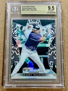2019 Panini Prizm #296 Larry Walker SNAKE SKIN PRIZM /50 BGS 9.5 GEM MINT - Picture 1 of 2