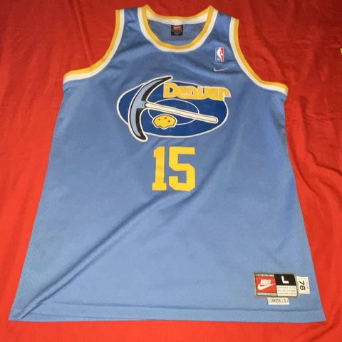 Vintage Nike Carmelo Anthony Denver Nuggets #15 NBA Jersey Mens L (23in x 32in) Cover