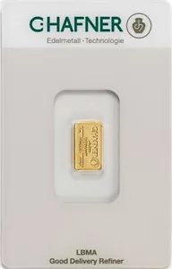 C. Hafner 1 Gramm Goldbarren - 999,9 Feingold - LBMA zertifiziert - im Blister - - Bild 1 von 2