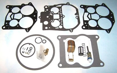 Volvo Penta Rochester Quadrajet Carburetor Rebuild Kit w Brass Float & Filter  - Image 1 of 4