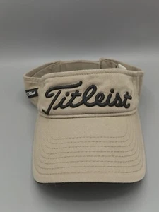 Titleist Golf Visor Cap Strapback Adjustable Khaki- Logo Multi Hit Embroidery - Picture 1 of 8