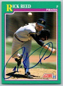 1991 Score #584 Rick Reed Signed Pittsburgh Pirates - Picture 1 of 2