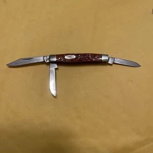 1989 Case 3 Blade Mini Stockman R6333SS Knife Tested XX Centennial Red ( Z-T) - Picture 1 of 8