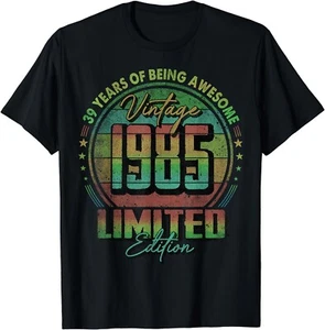 Vintage 1985 Limited Edition Shirt 39 year old 39th Birthday Gift Unisex T-Shirt - Picture 1 of 3