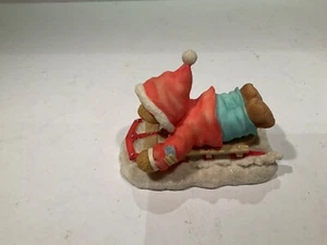 Cherished Teddies Lana 112499 niña en trineo 2003 - Imagen 1 de 3