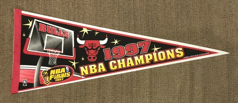 Vintage Chicago Bulls 1997 NBA Champions Finals  Pennant 12x30 **Shipped Flat** Cover