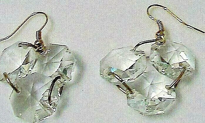 Orecchini donna pendenti cristalli Swarovski argento rodiato anallergico NUOVI - Immagine 1 di 1