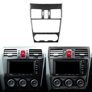 For Impreza XV Crosstrek 2012-14 Console A/C Radio Panel Frame Carbon Fiber Trim - Picture 1 of 10