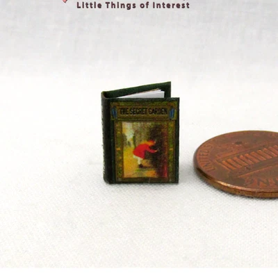 1:24 Scale Book THE SECRET GARDEN Illustrated Miniature Book Dollhouse 1/2" - Image 1 of 4