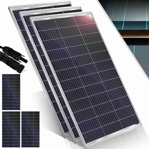 600W Solarpanel Monokristallin Solarmodul 200W Balkonkraftwerk Wohnmobil Camping - Bild 1 von 13