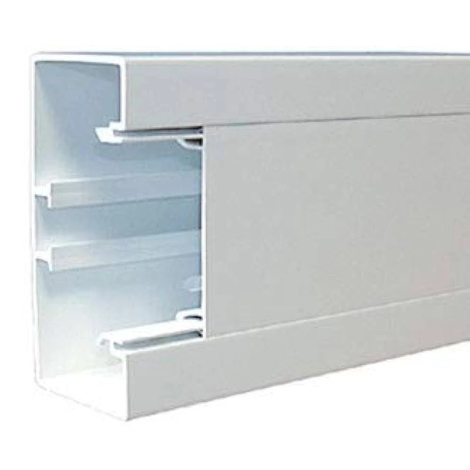 Gewiss Brüstungskanal, 8 Meter, 70x130 mm, Ober- und Unterteil, Reinweiß, DN1175