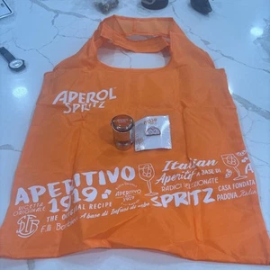 NUOVA collezione Aperol Spritz Pass-borsa pieghevole con zip da trasporto-perna-tappo bottiglia - Foto 1 di 9