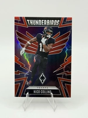2025 Panini Phoenix Nico Collins Thunderbirds Red #/249 ~ Houston - Image 1 of 2
