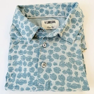 LinkSoul Green Field Print Pocket Polo Golf Shirt Herren Large - Bild 1 von 8