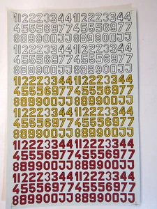 Unbranded Decal Sheet 1:72 Scale Luftwaffe Number Markings # 72-12 - Picture 1 of 2
