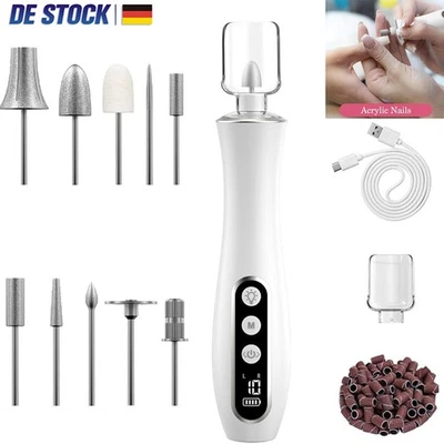 Maniküre Feile Profi Elektrisch Nail Art Nagelfräser Nagelfeile Pediküre set - Bild 1 von 4