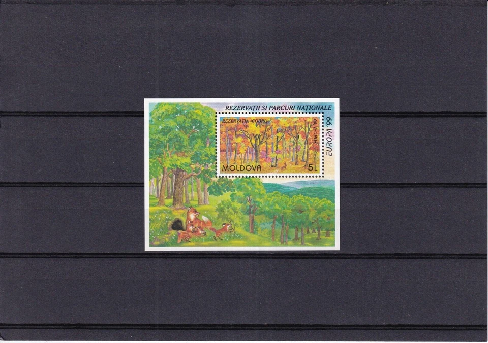SA32d Молдова 1999 Европа CEPT - Природные заповедники и парки как новый мини-лист - Изображение 1 из 1
