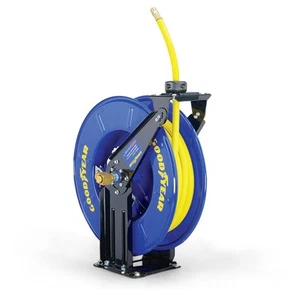 Air Hose Reel Retractable 3/8" Inch x 50' Feet Long Premium Commercial SBR Ho... - Picture 1 of 5