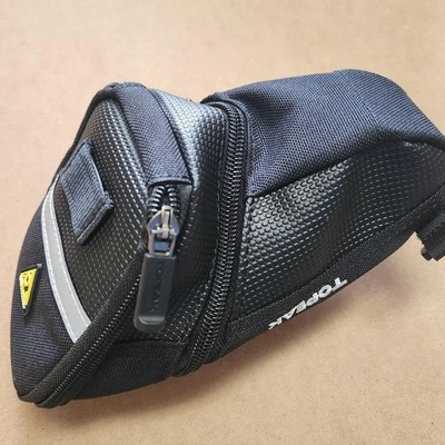 Topeak Aero Wedge Seat Bag QuickClick Medium Black Bicycle NO PACKAGING - Image 1 of 3