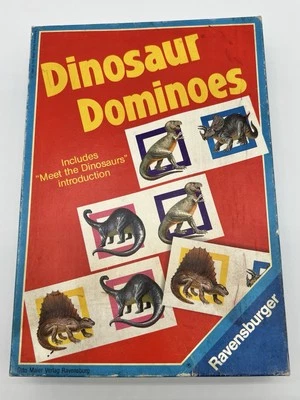 Vintage Ravensburger Dinosaur Dominoes Matching Tile Game 1988 Retro Toy - Image 1 of 4