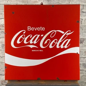 Insegna smaltata COCA-COLA 23,6x21,7x0,8" (60x55x2cm) Decorazione pubblicitar... - Picture 1 of 23