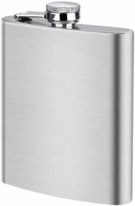 New 8 oz Stainless Steel Pocket Hip Flask Drink Whiskey Vodka Case Holder t Gift - Picture 1 of 5