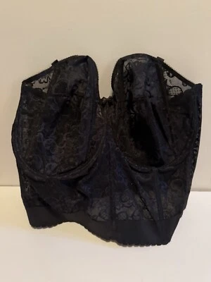 Bustier nupcial de encaje negro Goddess, talla 46 F, nuevo con etiqueta Foto 1 de 4