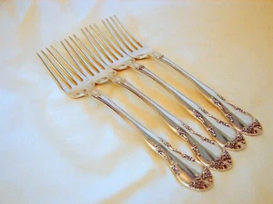 4 alte Gorham Silber New Elegance Tafelgabeln, Top Zustand 7-1/4 Zoll, 1947 - Bild 1 von 8