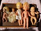 FIVE Vintage Jointed MIXED SMALL Dolls Job Lot