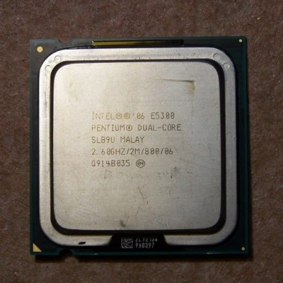 Intel Pentium E5300 Dual-Core SLB9U 2.60GHz/2MB/800MHz FSB Socket LGA775 - Image 1 of 2