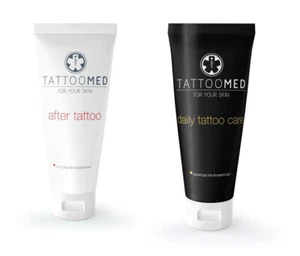 TattooMed Daily + After Tattoo Care Tattoopflege Tattoocreme Creme Set 2x 100ml - Picture 1 of 5
