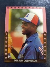 Delino Deshields Expos Pink and Black Stars Baseballs Hottest Hitters NM