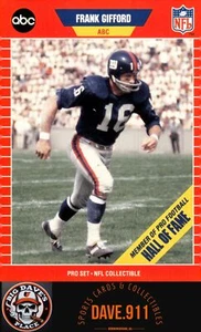 Frank Gifford 1989 Pro Set Announcer Collectibles #2 HOF New York Giants - Picture 1 of 2