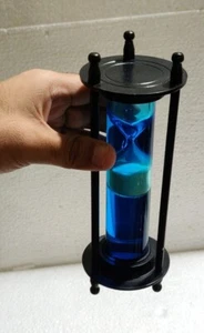 Sand Timer Liquid Brass Antique Compass Hourglass Nautical Vintage Maritim - Picture 1 of 3