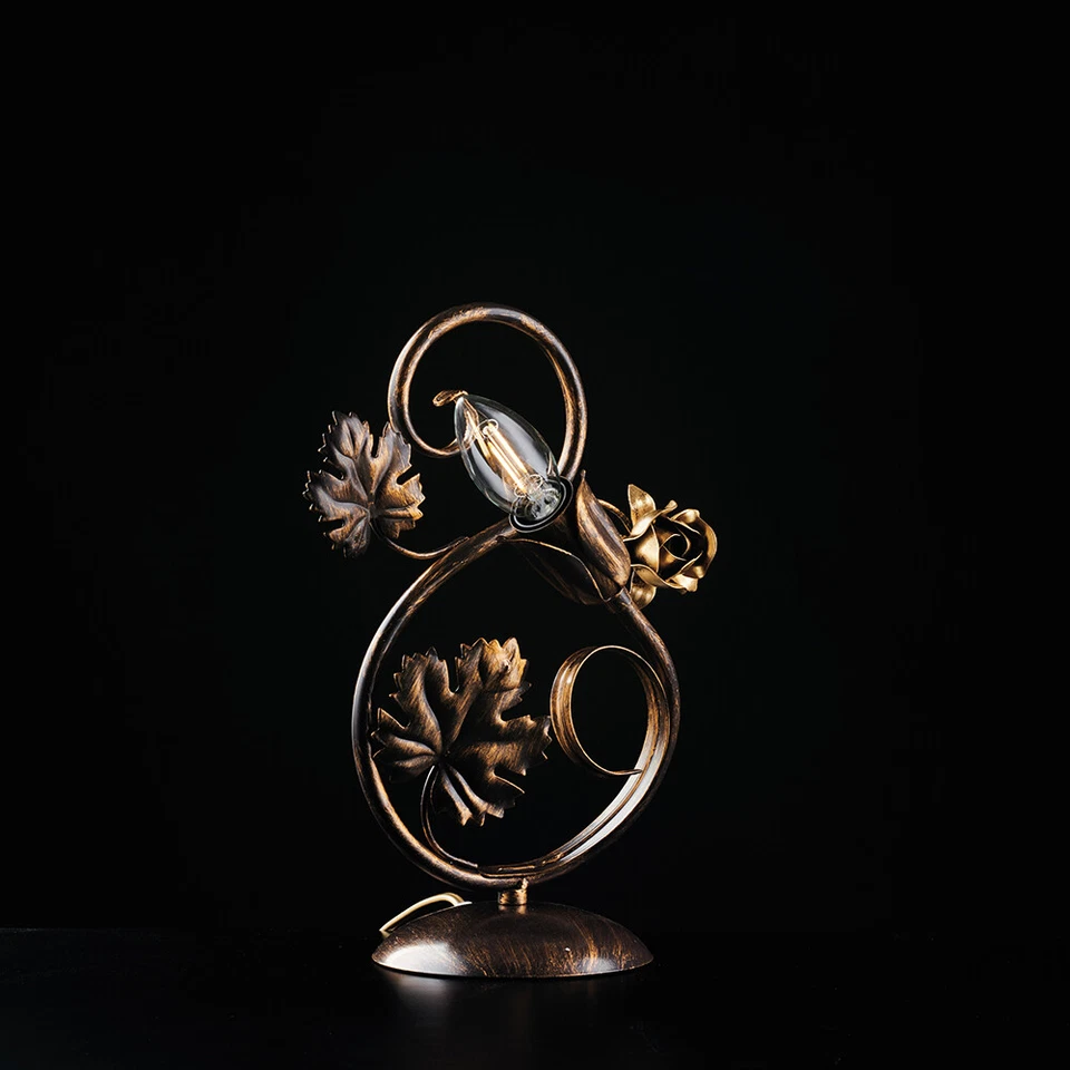 Lámpara de noche clásica de hierro forjado marrón Bon-264 Foto 1 de 1