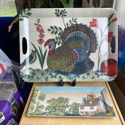 John Derian for Target Thanksgiving Turkey Fall Melamine Serving Trays Set Of 2 - Image 1 of 4