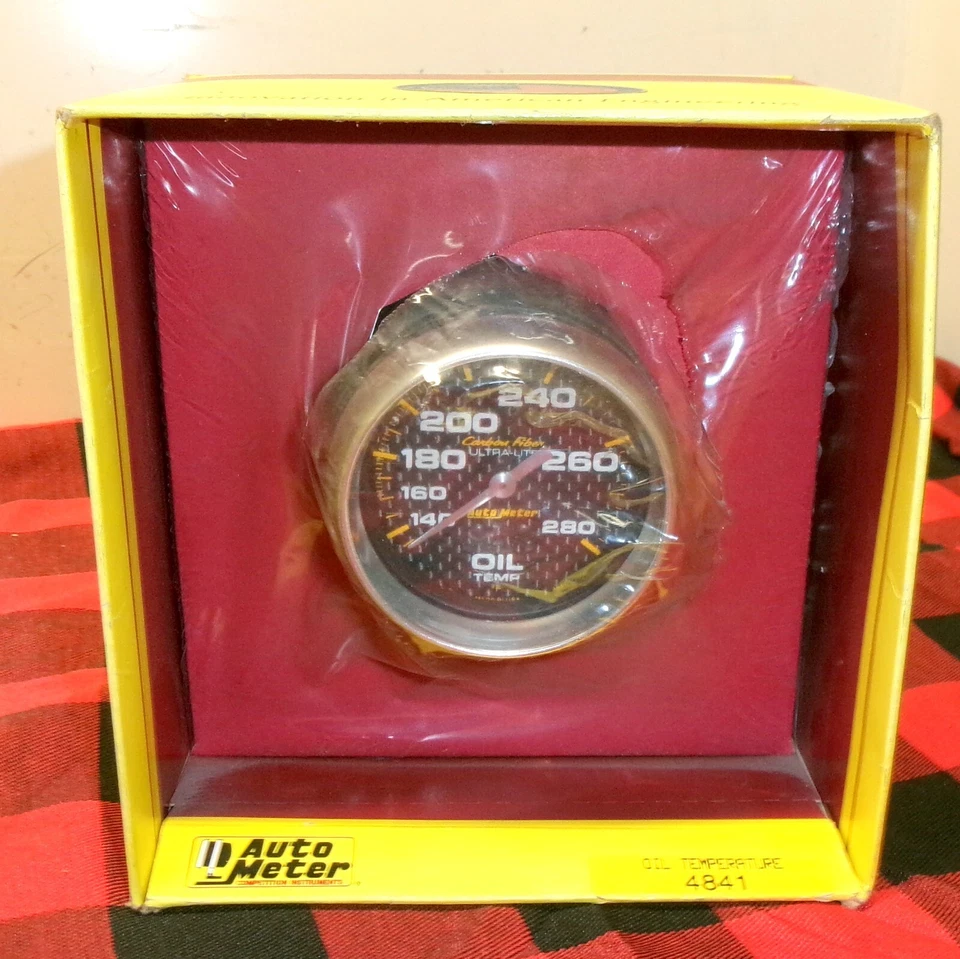 AUTO METER CARBON-FIBER ULTRA LITE OIL TEMPERATURE GAUGE 4841 - Image 1 of 1