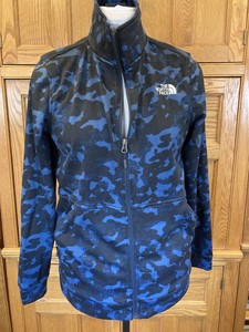 the north face blue camo jacket