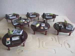 ninja samurai sake food 6 chabudai round table for 1:24 dollhouse miniature bar - Picture 1 of 5