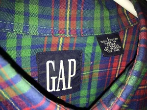 Camisa Gap Cuadros Vintage Cuadros Manga Larga Botón Delantero Talla Grande  - Imagen 1 de 4