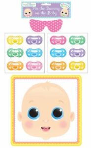  Stick The Dummy On The Baby Shower Party Game Unisex Boy Girl Activity 14 pcs