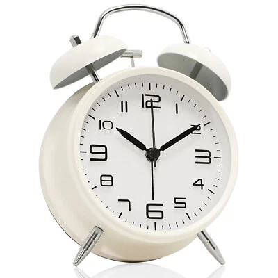 Betus Non-Ticking Twin Bell Alarm Clock Backlight Function - Desk Table Clock - Image 1 of 4
