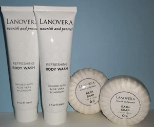 LANOVERA 2 Travel Size 2oz. Body Wash + 2-2oz. Bath Soaps MGM BELLAGIO